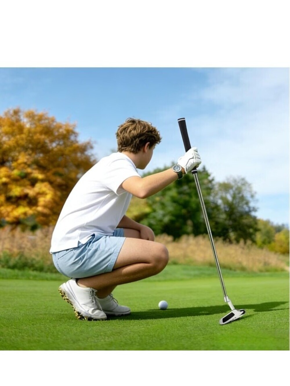 KVV Junior Golf Putter Right Hand Ages 9-12 Black Youth Golf Club New